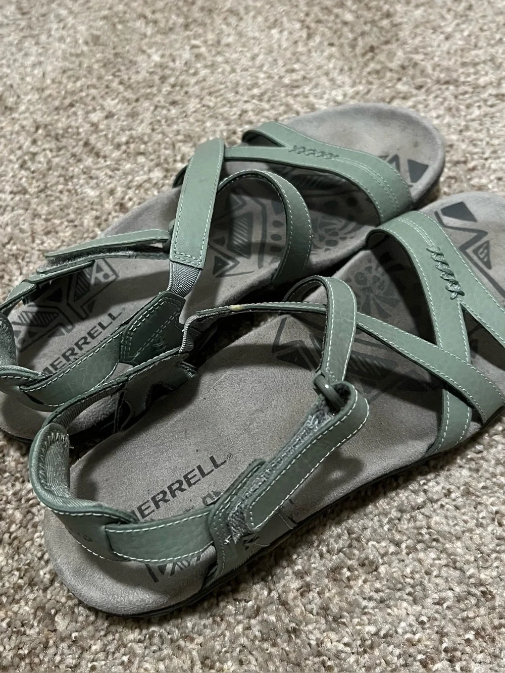 Merrell Women's Dove Crisscross Strappy Sandals in Sage Size 9 - Picture 5 of 9